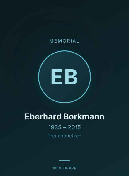 Memorial portrait of Eberhard Borkmann