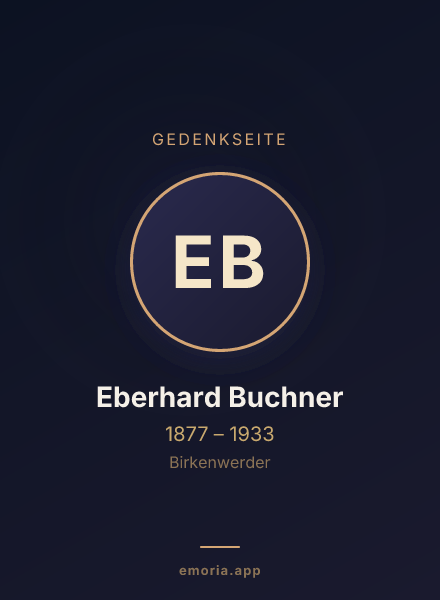 Gedenkportrait von Eberhard Buchner