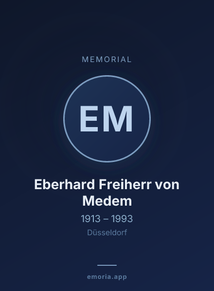 Memorial portrait of Eberhard Freiherr von Medem