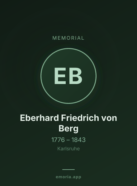 Memorial portrait of Eberhard Friedrich von Berg