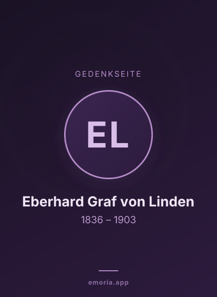 Gedenkportrait von Eberhard Graf von Linden