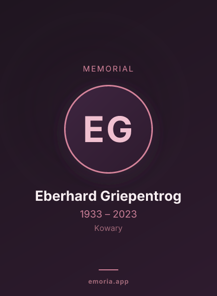 Memorial portrait of Eberhard Griepentrog