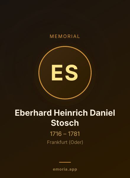 Memorial portrait of Eberhard Heinrich Daniel Stosch