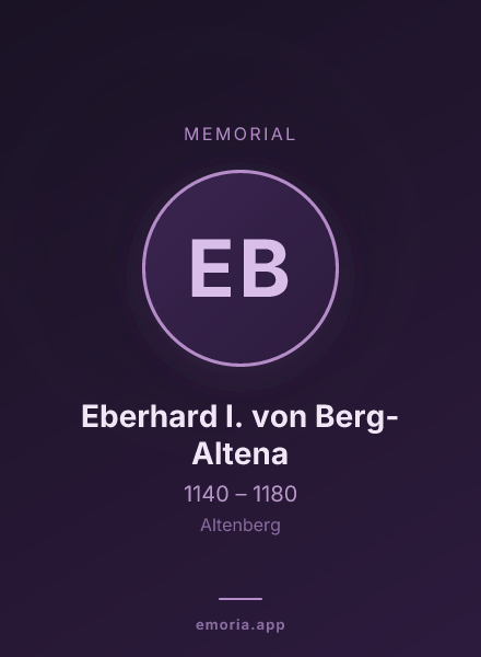 Memorial portrait of Eberhard I. von Berg-Altena