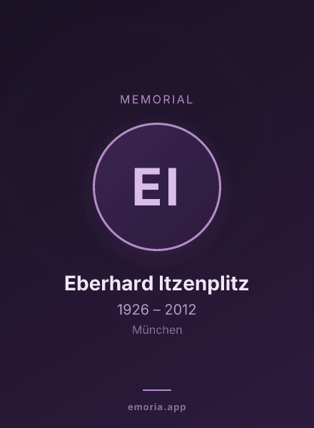 Memorial portrait of Eberhard Itzenplitz