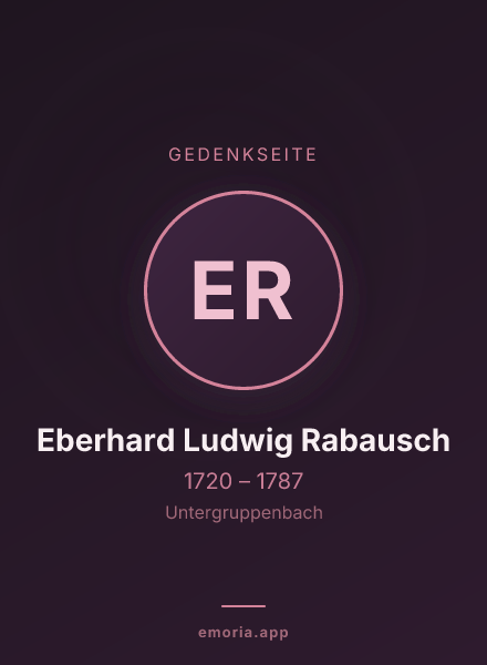 Gedenkportrait von Eberhard Ludwig Rabausch