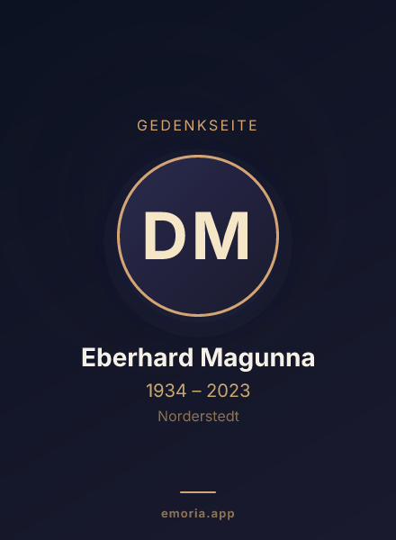 Gedenkportrait von Dr. Eberhard Magunna