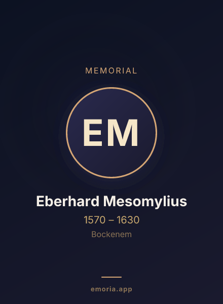 Memorial portrait of Eberhard Mesomylius