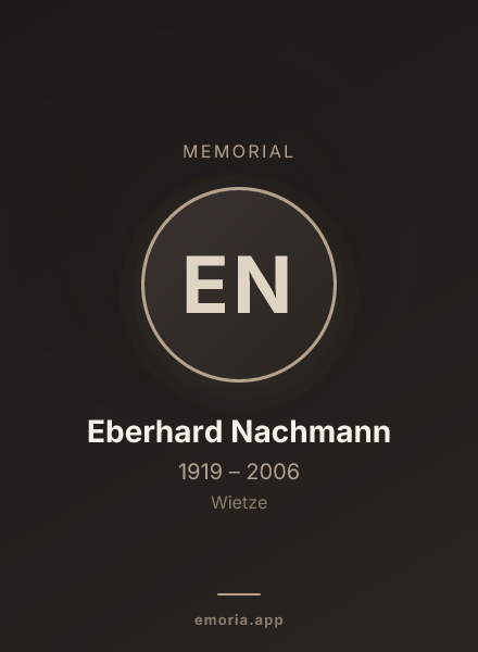 Memorial portrait of Eberhard Nachmann