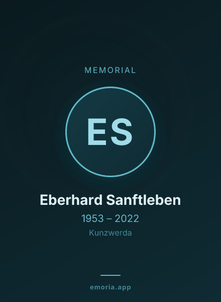 Memorial portrait of Eberhard Sanftleben