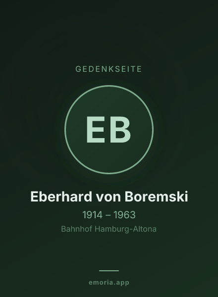 Gedenkportrait von Eberhard von Boremski