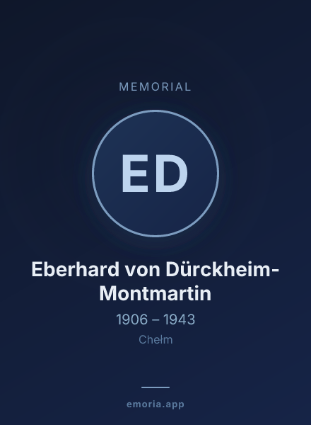 Memorial portrait of Eberhard von Dürckheim-Montmartin