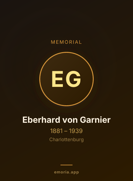 Memorial portrait of Eberhard von Garnier