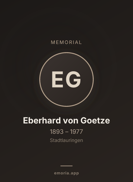 Memorial portrait of Eberhard von Goetze