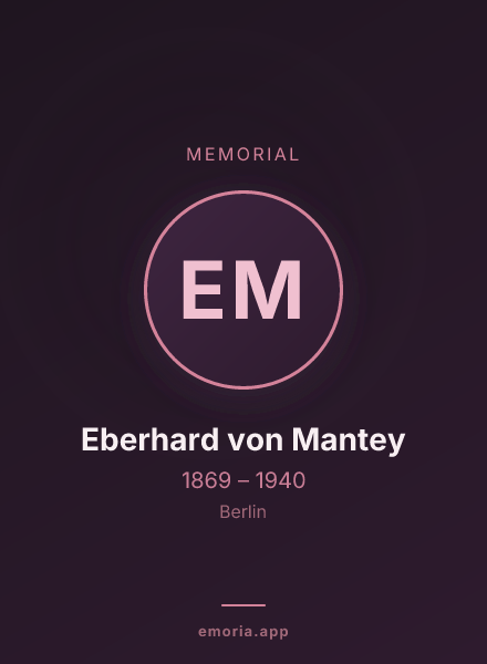 Memorial portrait of Eberhard von Mantey