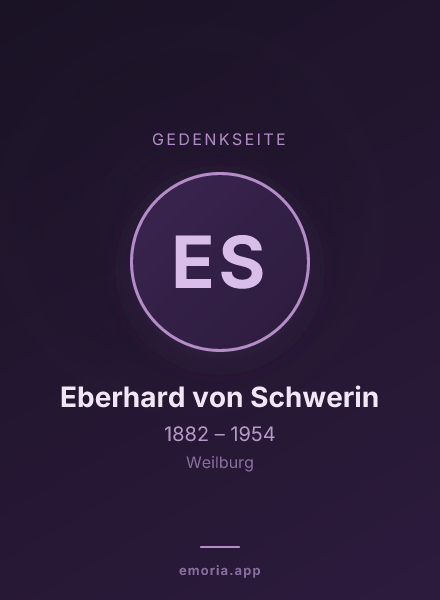 Gedenkportrait von Eberhard von Schwerin
