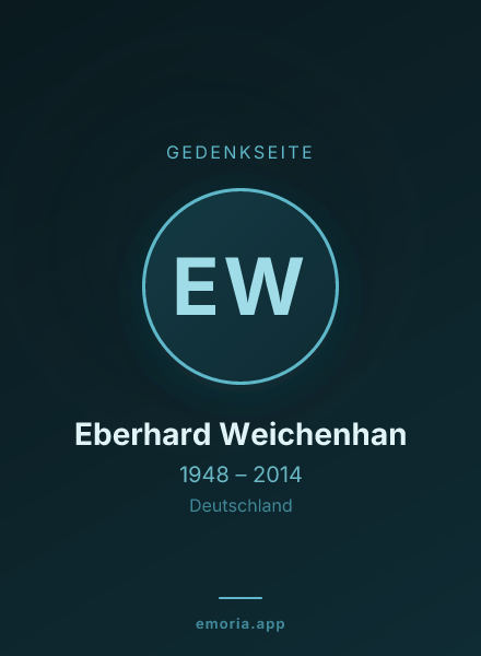 Gedenkportrait von Eberhard Weichenhan