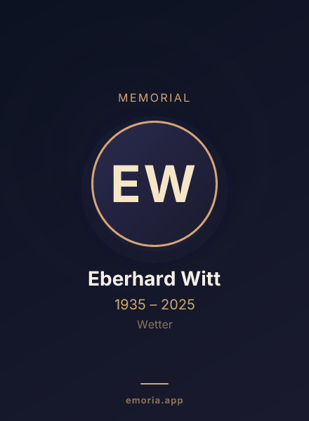 Memorial portrait of Eberhard Witt
