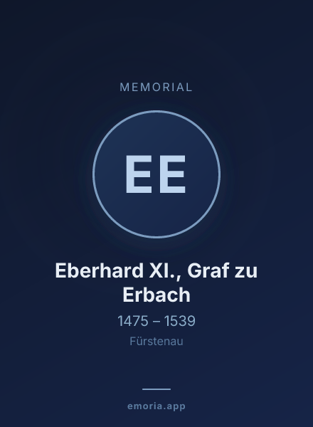 Memorial portrait of Eberhard XI., Graf zu Erbach