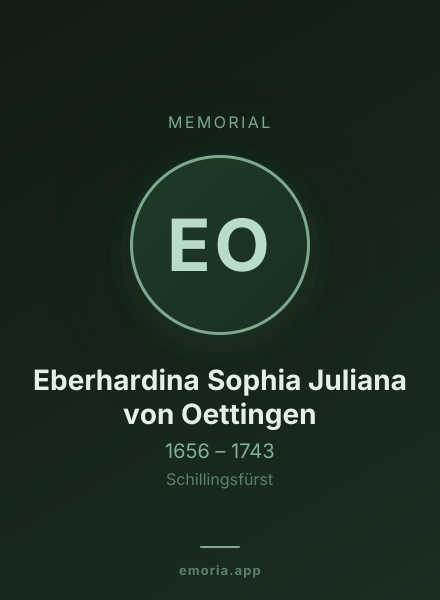 Memorial portrait of Eberhardina Sophia Juliana von Oettingen