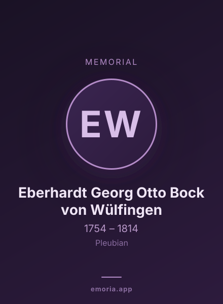Memorial portrait of Eberhardt Georg Otto Bock von Wülfingen