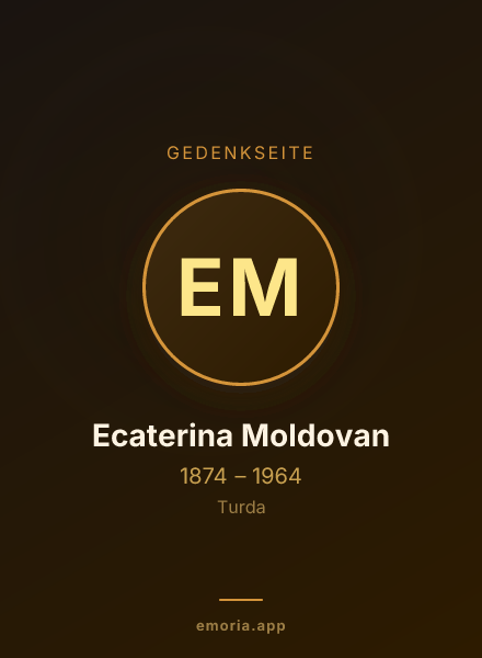 Gedenkportrait von Ecaterina Moldovan