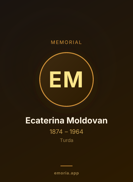 Memorial portrait of Ecaterina Moldovan