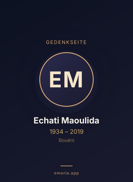 Gedenkportrait von Echati Maoulida