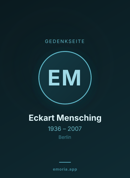 Gedenkportrait von Eckart Mensching