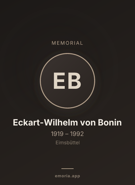 Memorial portrait of Eckart-Wilhelm von Bonin