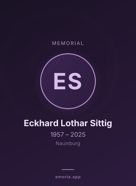 Memorial portrait of Eckhard Lothar Sittig