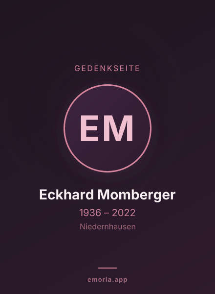 Gedenkportrait von Eckhard Momberger