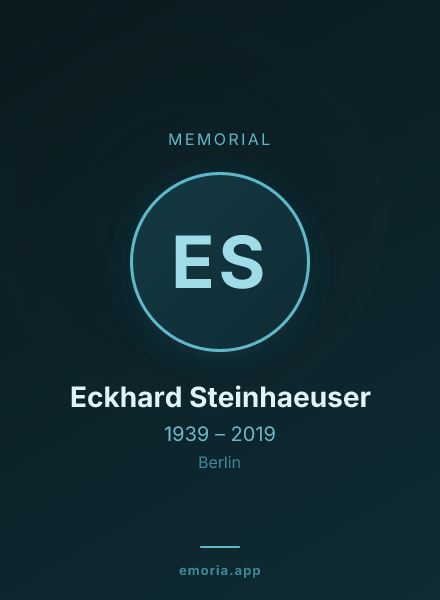 Memorial portrait of Eckhard Steinhaeuser