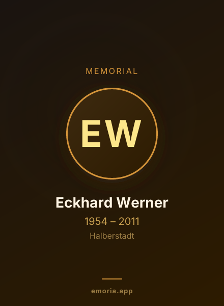 Memorial portrait of Eckhard Werner