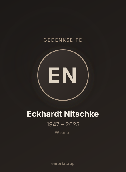 Gedenkportrait von Eckhardt Nitschke