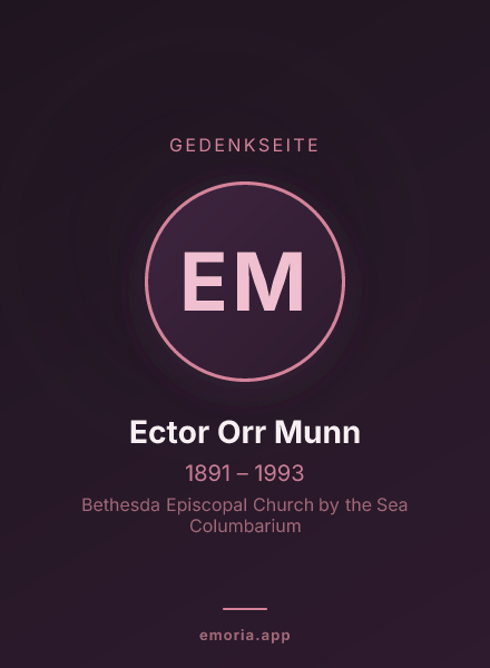 Gedenkportrait von Ector Orr Munn