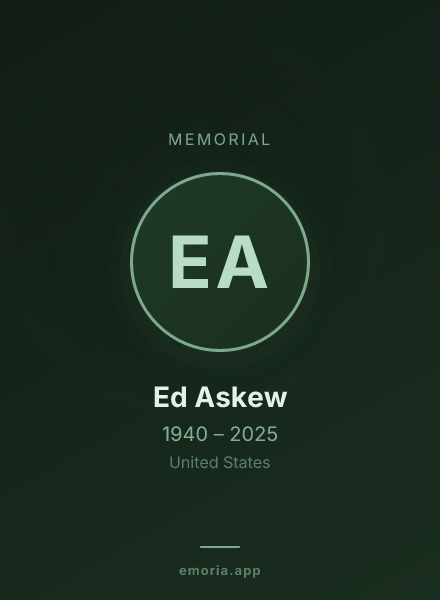 Memorial portrait of Ed Askew