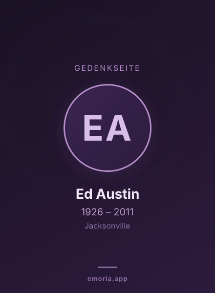 Gedenkportrait von Ed Austin