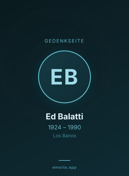 Gedenkportrait von Ed Balatti