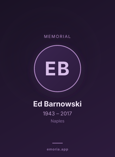Memorial portrait of Ed Barnowski