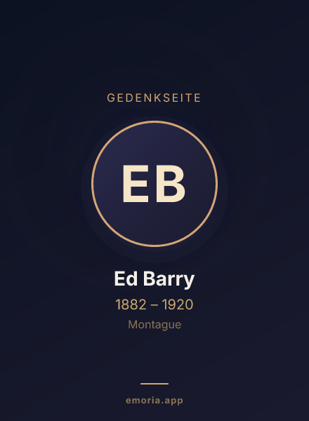 Gedenkportrait von Ed Barry