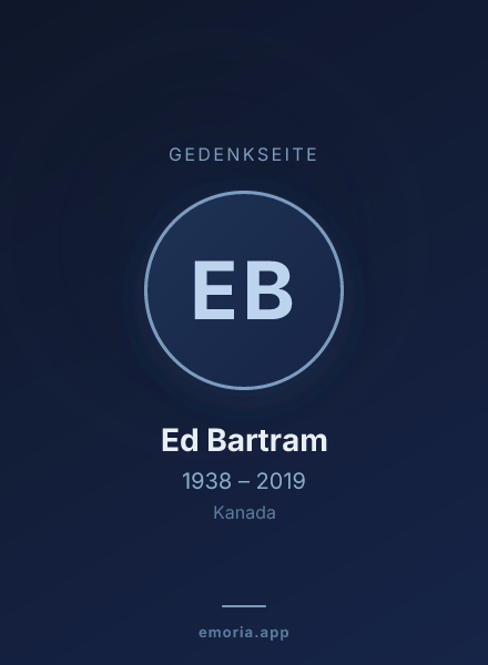 Gedenkportrait von Ed Bartram