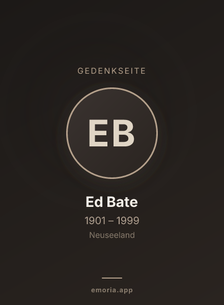 Gedenkportrait von Ed Bate