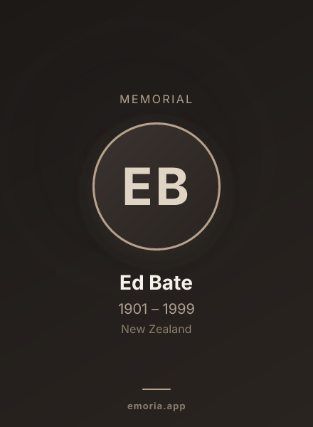 Memorial portrait of Ed Bate
