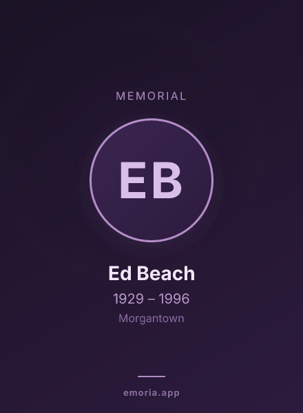 Memorial portrait of Ed Beach