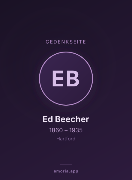 Gedenkportrait von Ed Beecher