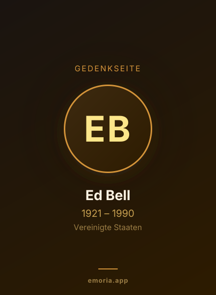 Gedenkportrait von Ed Bell