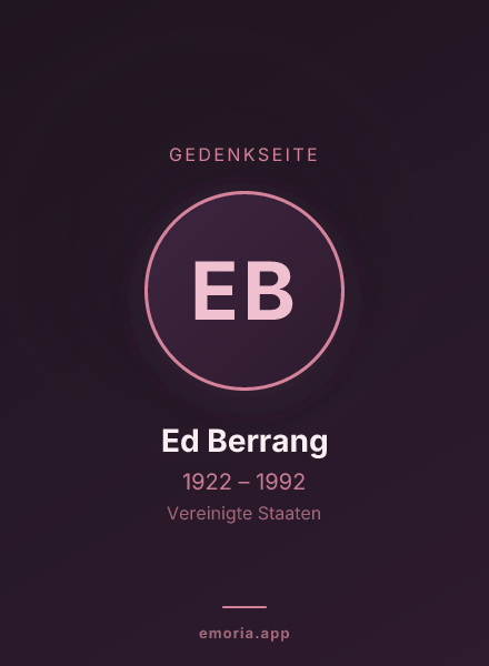 Gedenkportrait von Ed Berrang