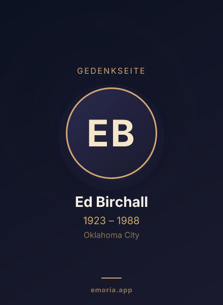Gedenkportrait von Ed Birchall