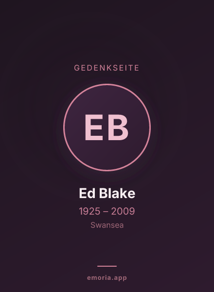 Gedenkportrait von Ed Blake